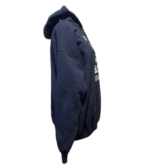 Navy Blue Funny Horse Hoodie Riding Equestrian Cowgirl Cowboy Rodeo 4H Sz L - Picture 3 of 13